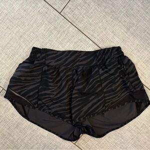 Black Zebra Print Shorts